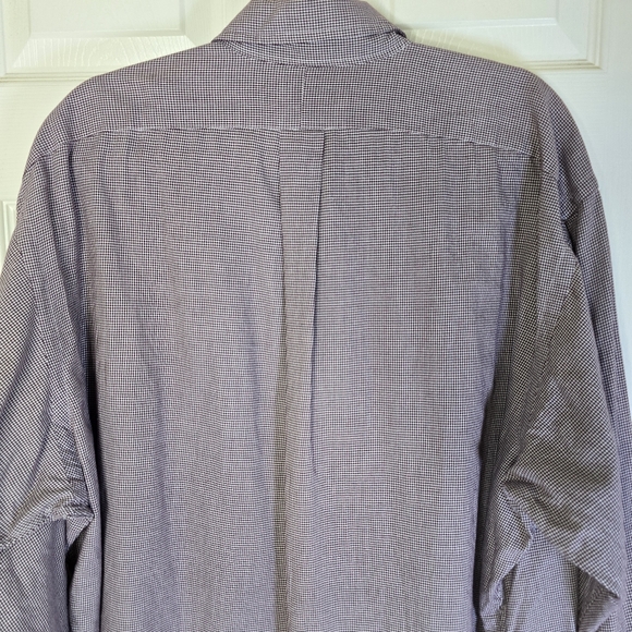 Ralph Lauren Golf Blake Men's Burgundy Tiny Check Cotton Shirt XL - Picture 8 of 12